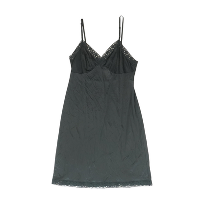 Vintage Black Solid Nightgown