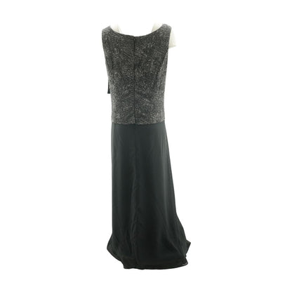 Gray Color Block Formal Maxi Dress