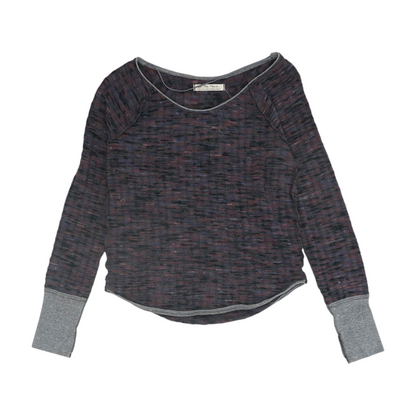 Purple Print Blouse