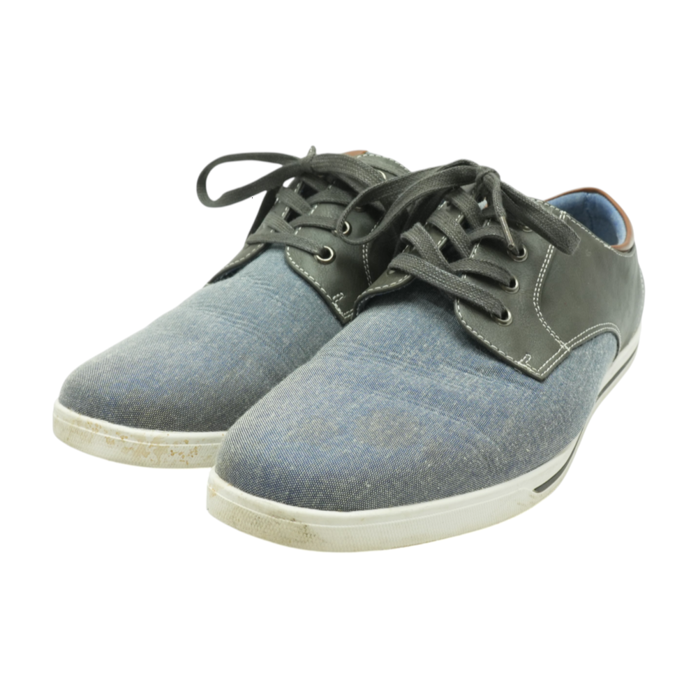 Gray Lace-Up Dress Shoes
