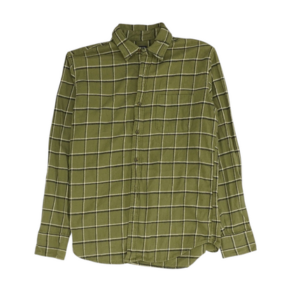 J.Crew Green Check Flannel Button Down – Image 1