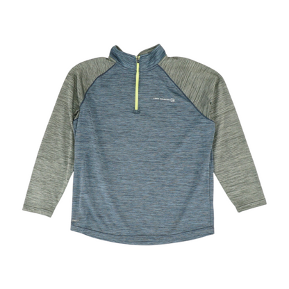 Blue Color Block 1/4 Zip Pullover