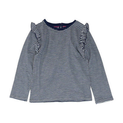 Navy Striped Knit Top