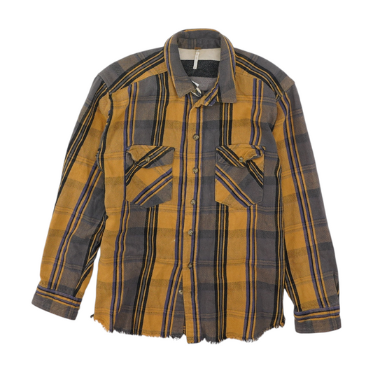 Multi Plaid Flannel Button Down