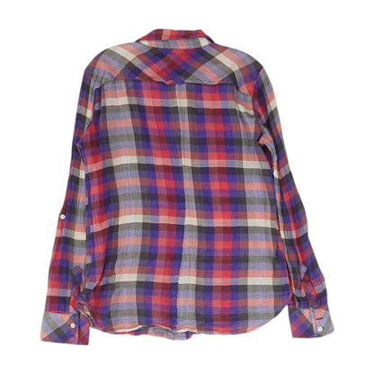 Purple Check Button Down
