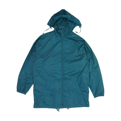 Teal Tall Solid Rain Jacket