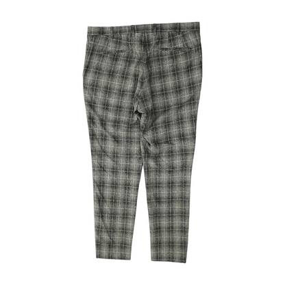 Gray Plaid Regular Pants