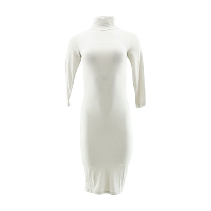 Tan Solid Midi Dress