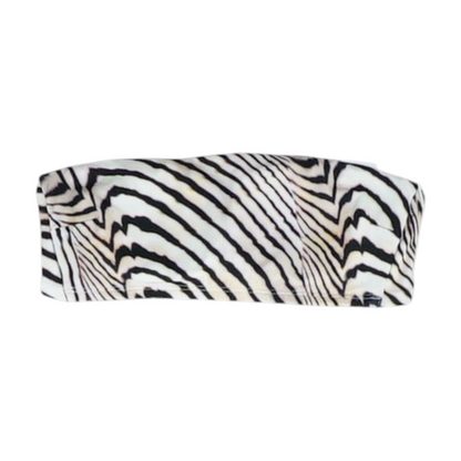 Beige Animal Print Swim Top