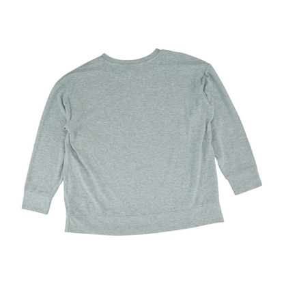 Gray Solid Sweatshirt Pullover