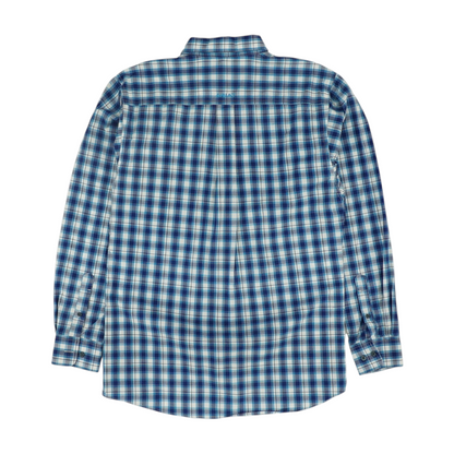Blue Plaid Long Sleeve Button Down