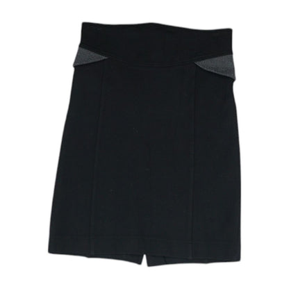 Black Color Block Midi Skirt