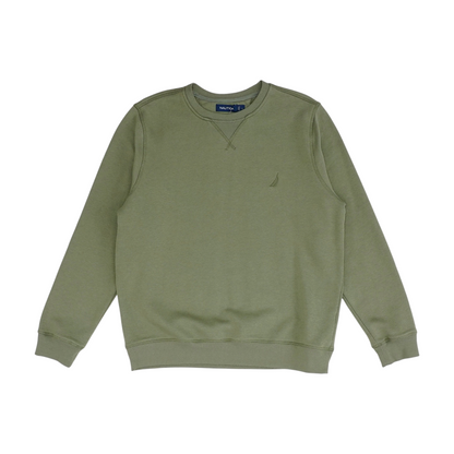 Green Solid Sweatshirt Pullover