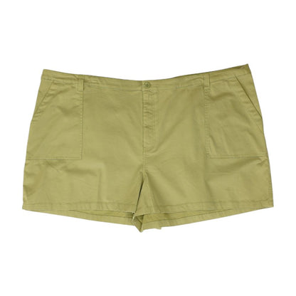 Green Solid Shorts