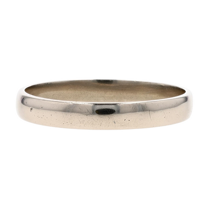 14K White Gold Band Ring