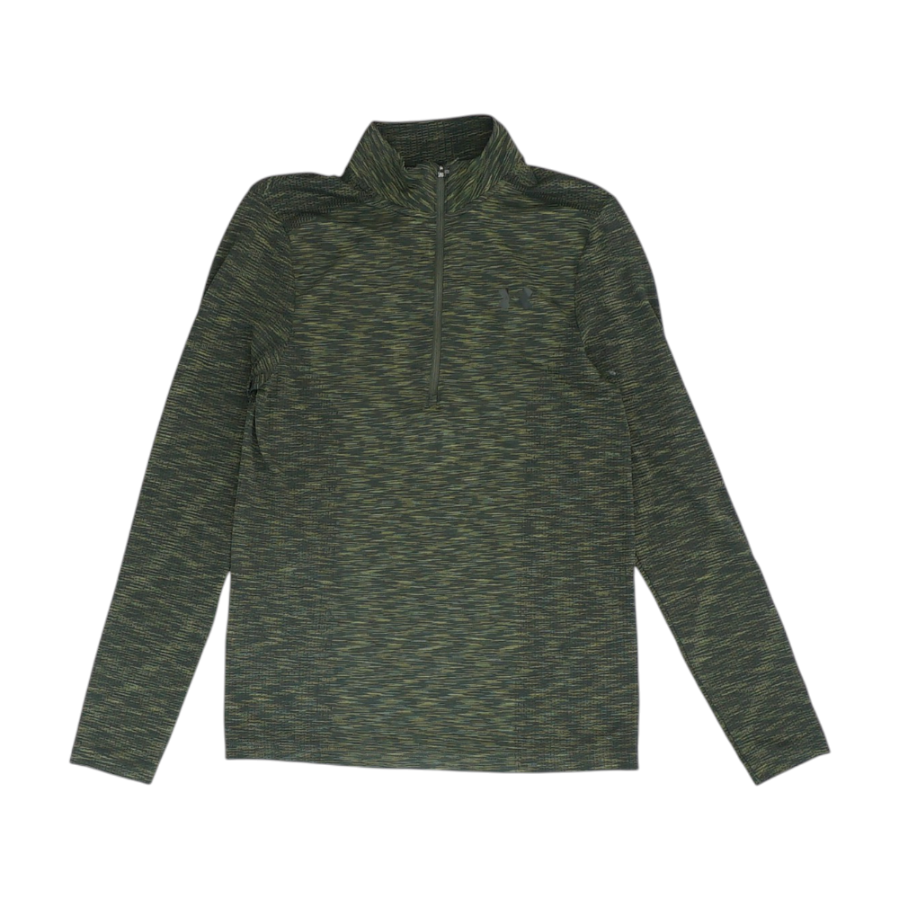 Green Solid 1/4 Zip Pullover