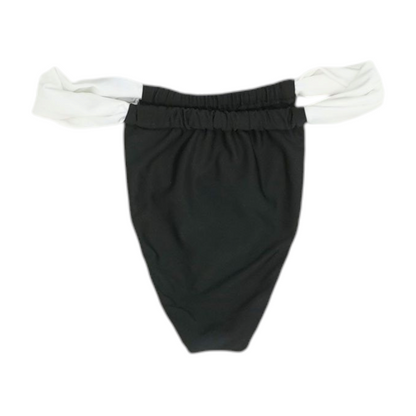 Black Color Block Swim Bottom