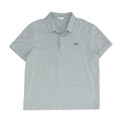Gray Solid Short Sleeve Polo