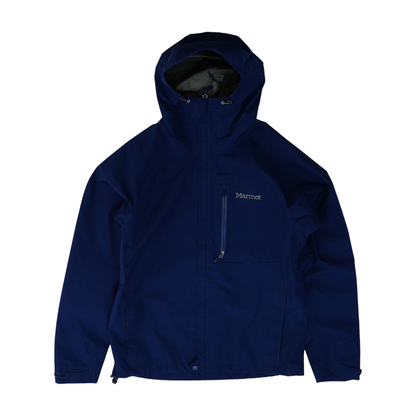 Navy Solid Rain Jacket