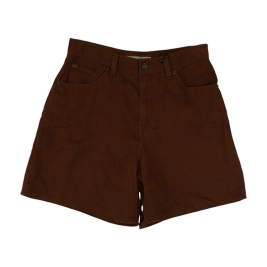 Brown Solid 5-Pocket Shorts