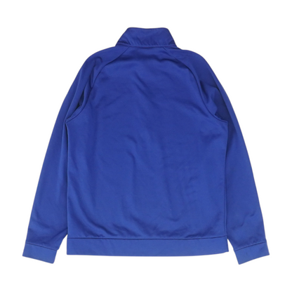 Blue Solid 1/4 Zip Pullover