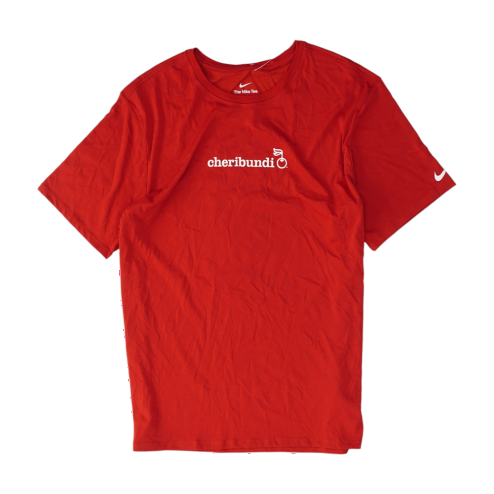 Nike Red Solid Active T-Shirt – Image 1