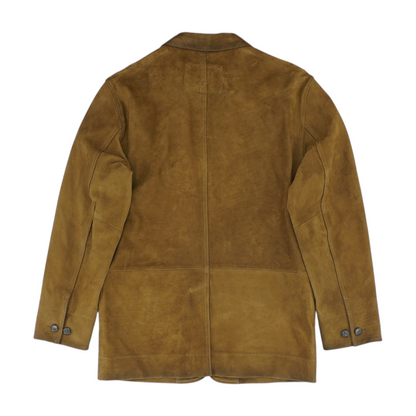 Brown Solid Leather Jacket