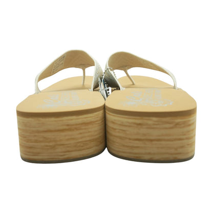 Silver Wedged Sandals