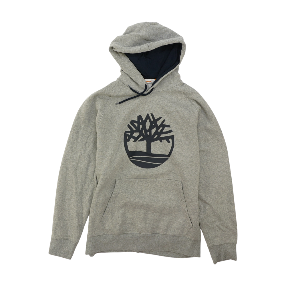 Gray Solid Hoodie Pullover