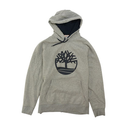 Gray Solid Hoodie Pullover