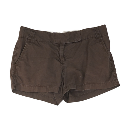 Brown Solid Chino Shorts