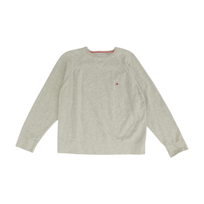Gray Solid Pullover Sweater