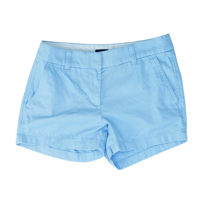 Blue Solid Chino Shorts