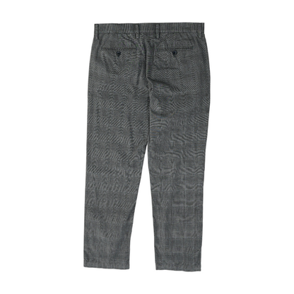 Gray Plaid Straight Pants
