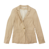 Beige Solid Blazer