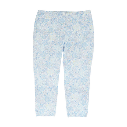 White Floral Regular Pants