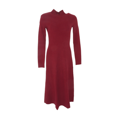 Maroon Midi Dress