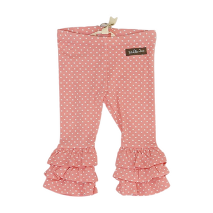 Peach Polka Dot Knit Pants