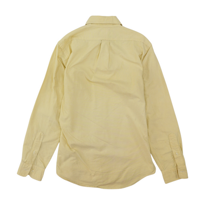 Yellow Solid Long Sleeve Button Down