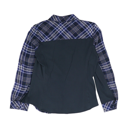 Navy Plaid Button Down