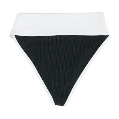 Black Color Block Swim Bottom