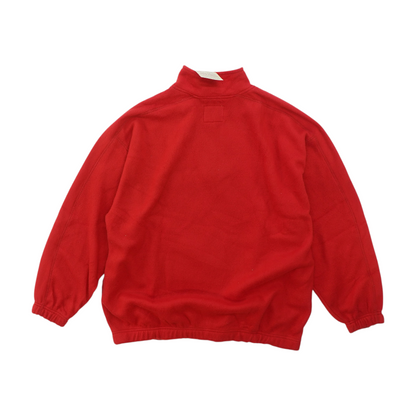 Red Solid 1/4 Zip Pullover