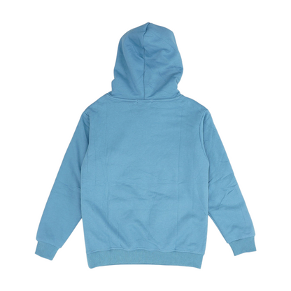 Blue Solid Hoodie Pullover