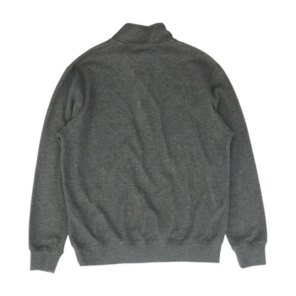 Gray Solid 1/4 Zip Pullover