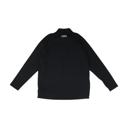 Black Solid 1/4 Zip Pullover