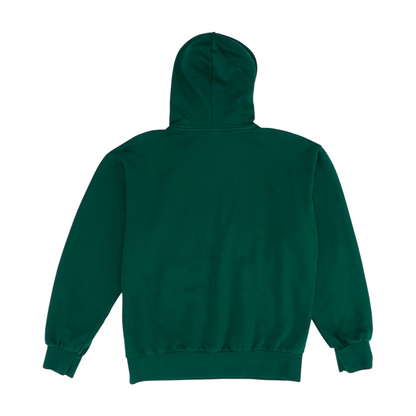 Green Solid Hoodie Pullover