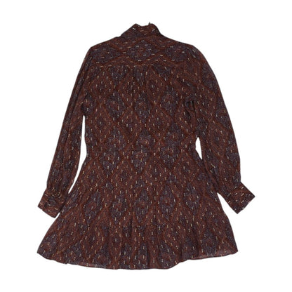 Maroon Geometric Mini Dress