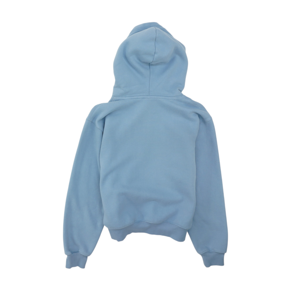 Blue Solid Hoodie Pullover