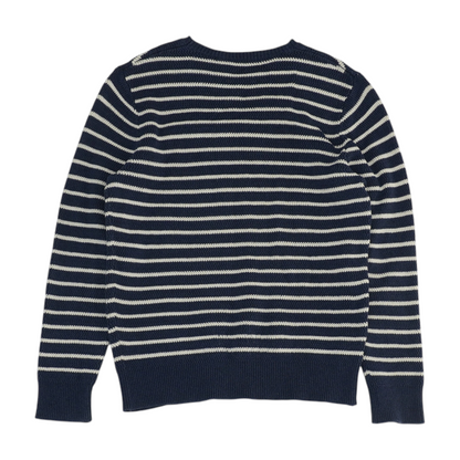Navy Striped Pullover Sweater
