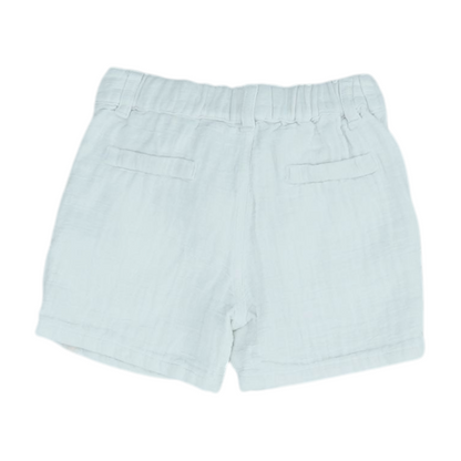 White Solid Chino Shorts
